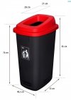 Kosz do segregacji odpadów 90 l Sort Bin metal