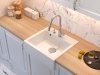 Quadron Bill 110 zlew kuchenny granitowy czarny +stal 60x54 cm