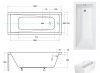 Besco Modern wanna akrylowa 120x70 prostokątna