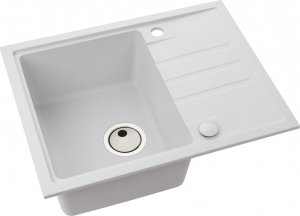 Zlewozmywak Alveus Intermezzo 30 Zlew granitowy biały jednokomorowy