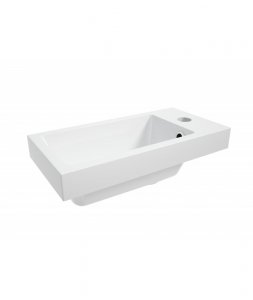 Umywalka meblowa Defra Fontino 40x20 cm konglomeratowa Biała