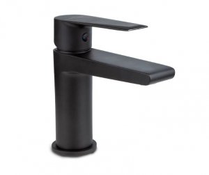 Bateria umywalkowa Valvex Esto stojąca czarna z korkiem spustowym