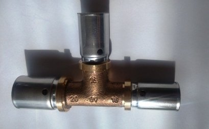 Oventrop Cofit P Trójnik zaprasowywany 20x16x20 redukcyjny