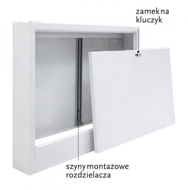Szafka natynkowa rozdzielacza 12-14 obwody Skrzynka rozdzielacza Ocynkowana 1130x580x110 mm