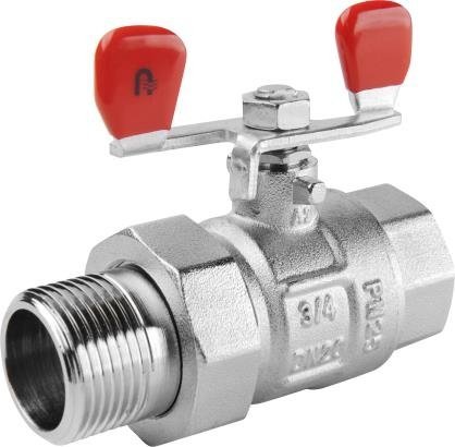 Kfa Zawór ze śrubunkiem 1/2&quot; Pn 25 pełnoprzepływowy