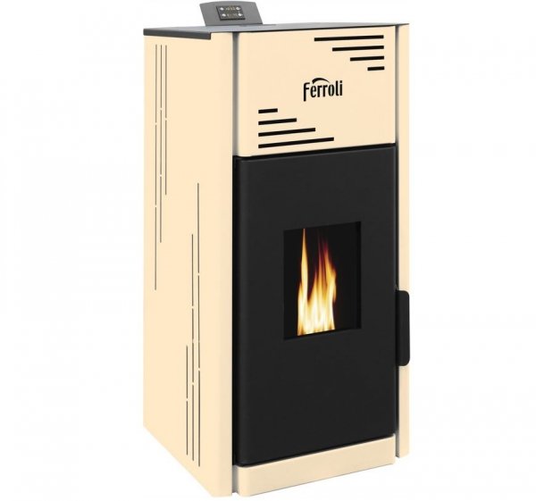 Termokominek Ferroli Breta Pellet PRO kominek z płaszczem wodnym 8 kW
