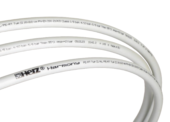 Rura Herz Harmony 16x2.0 wielowarstwowa PE-RT/AL/PE-RT Rura do ogrzewania z wkładką aluminiową 600 metrów