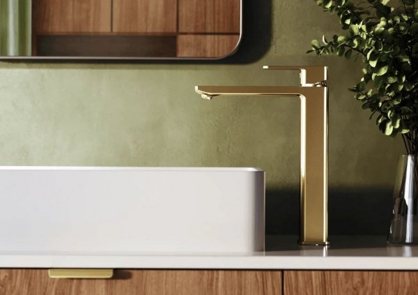 Bateria umywalkowa Valvex Loft GOLD wysoka stojąca Złota
