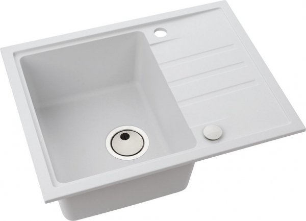 Zlewozmywak Alveus Intermezzo 30 Zlew granitowy biały jednokomorowy