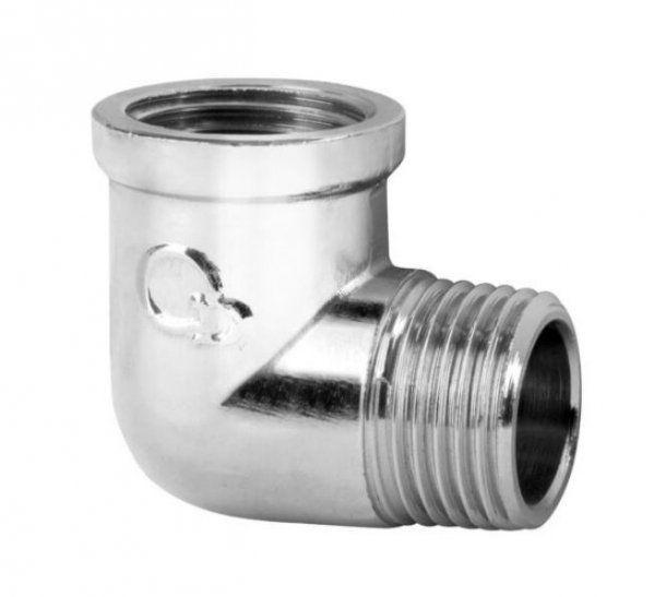 Kolano chromowane 1/2&quot; nyplowe nr 7