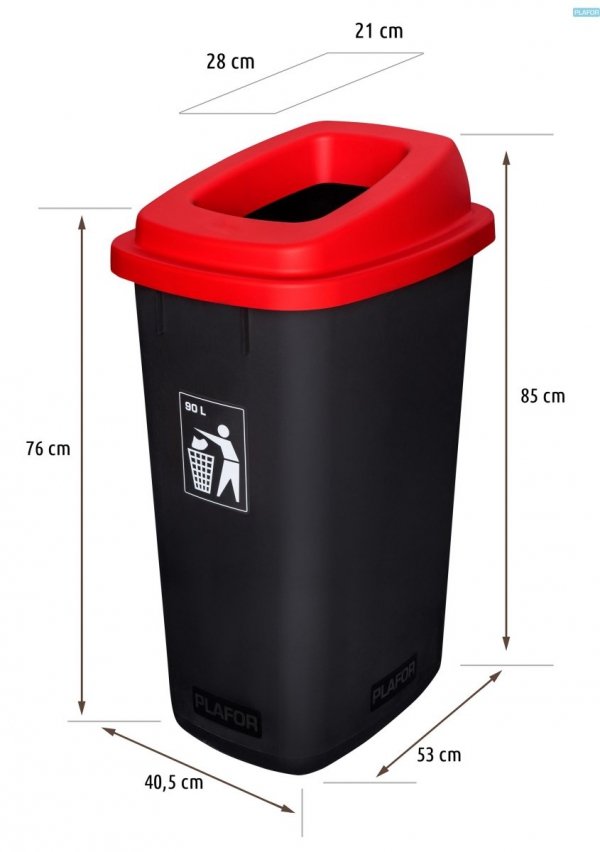 Kosz do segregacji odpadów 90 l Sort Bin metal