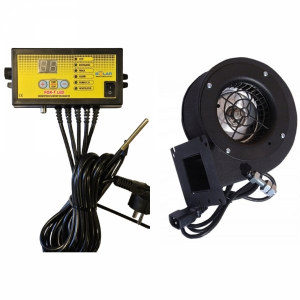 Sterownik kotła + dmuchawa do pieca Uniwersalny zestaw nadmuchowy 