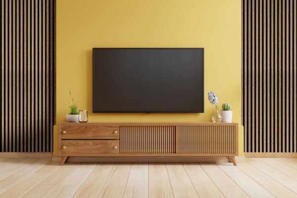 Lamele ścienne Dąb sonoma 30x270 cm panel akustyczny Woodline czarny filc 6 mm