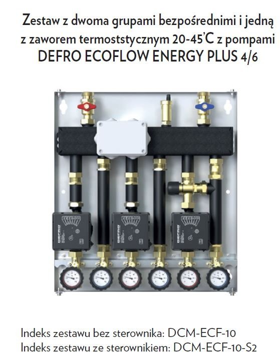 Defro DCM 20 grupa mieszająca ze sprzęgłem hydraulicznym do 35 kW 3 obiegi