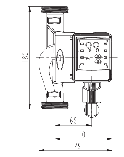 Pompa Obiegowa elektroniczna C.O. 25-40 oszczędna