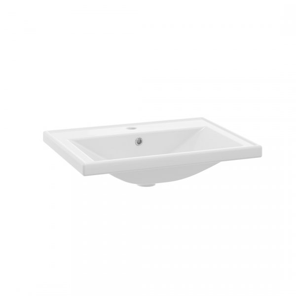 Umywalka Defra Nanu 60 Ceramiczna biała meblowa 61x46 cm