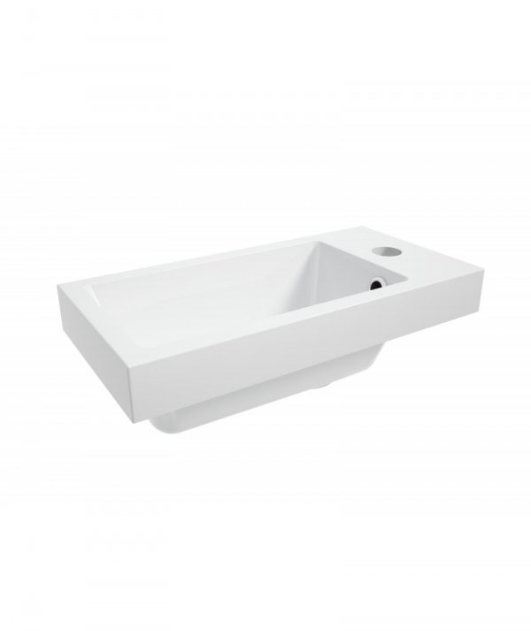 Umywalka meblowa Defra Fontino 40x20 cm konglomeratowa Biała