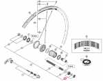 Stożek piasty tył Shimano WH-R501R  prawy 