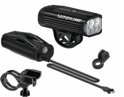 Lampka przednia Lezyne Mega Drive 2400+ Loaded Kit — 2400 lm, USB-C, czarna (z Power Pack XL+)
