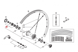 Stożek piasty przód Shimano WH-6800-F lewy