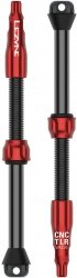 Zawory tubeless Lezyne CNC TLR Valve Pro 80 mm — czerwone