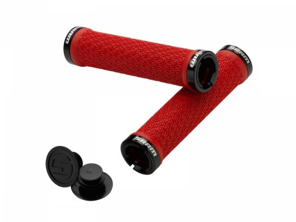 Chwyty SRAM DH Silicone Locking Grips — czerwone, lock-on