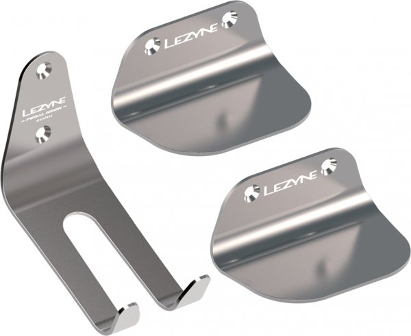 Wieszak ścienny na rower Lezyne Stainless Pedal Hook — srebrny
