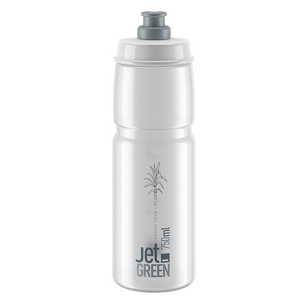Elite Bidon Jet Green Clear Grey Logo 750ml 
