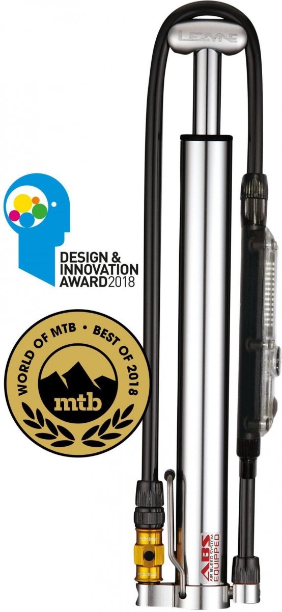 Mini pompka Lezyne CNC Micro Floor Drive Digital HVG — srebrna