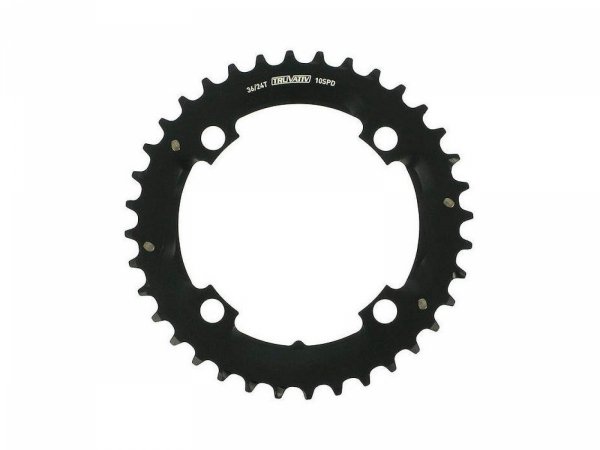 Zębatka SRAM/Truvativ MTB 36T — 104 BCD, linia łańcucha 49 mm, 2×10, bez pinu, Blast Black (36/22)