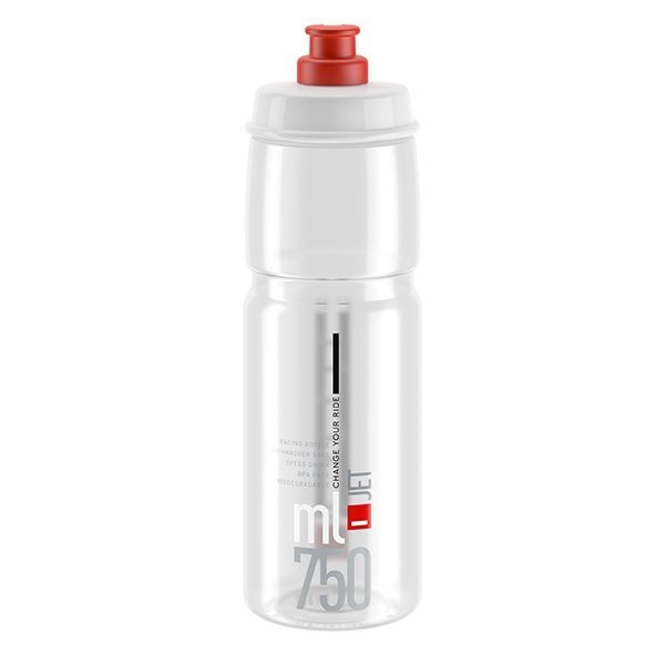 Bidon ELITE Jet Clear Czerwony 750ml