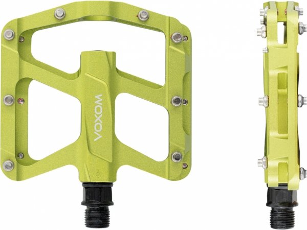 Pedały platformowe Voxom MTB Pedal Pe16 — zielone anodowane
