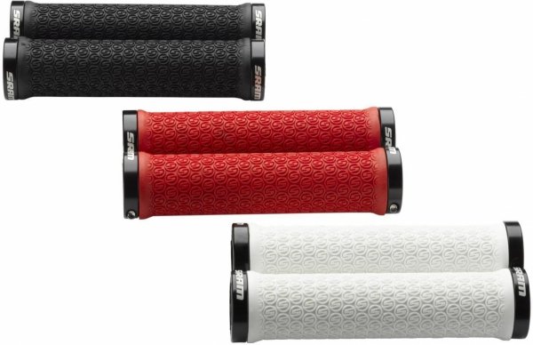 Chwyty SRAM MTB Locking Grips — białe, lock-on, podwójne