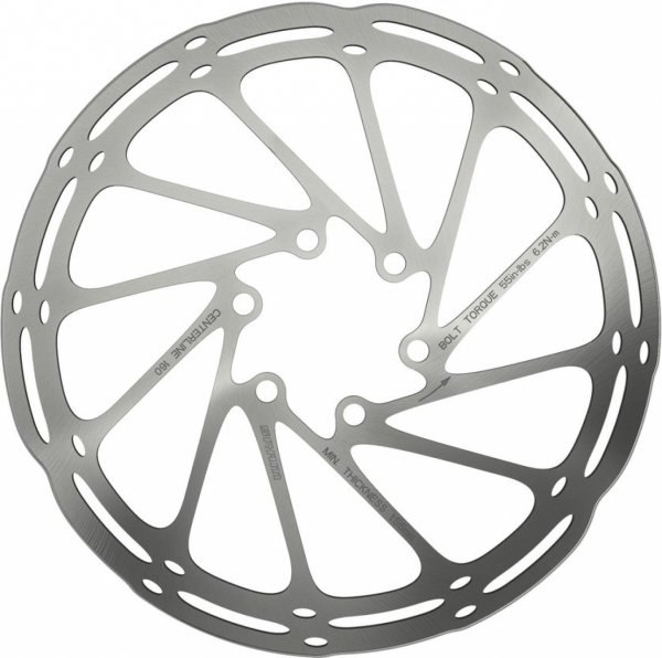 Tarcza hamulcowa SRAM CenterLine Rounded 200 mm Centerlock — srebrno-czarna