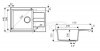 AQUAFORM - zlewozmywak granitowy MARANELLO 440 X 570 X 215 - 1 komora z 1/2 ociekacza, CZARNY MONO + syfon oszczędzający miejsce z korkiem automatycznym  AQ.901-101 + bateria stojąca z wylewką U  AQ.901-1019502