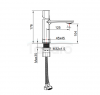 LAVEO Bateria umywalkowa z korkiem TORES czarna BVT_722D