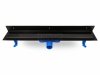 OKEDA Czarny przyścienny odpływ liniowy OKEDA® PRIME LINE™ - BLACK GLASS - RUSZT CZARNE SZKŁO 50cm 21500.06.BLACK