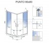 REA - Kabina prysznicowa PUNTO 80x80 drzwi przesuwne GOLD / ZŁOTA