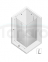 NEW TRENDY Kabina prysznicowa NEW SOLEO COPPER BRUSHED 1D 70x100x195 szkło czyste 6mm Active Shield - składane K-2030