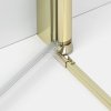 NEW TRENDY Kabina prysznicowa New Soleo Light Gold, pięciokątna, asymetryczna, drzwi pojedyncze 100x80 K-1665