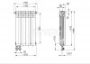 ARMATURA KRAKÓW KFA Grzejnik aluminiowy G500F/D/4 z dolnym lewym zasilaniem prostym 789-044-44