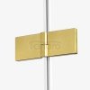 NEW TRENDY Kabina prysznicowa AVEXA GOLD BRUSHED 1D L 90x110x200 szkło czyste 6mm Active Shield 2.0 EXK-1748