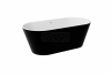 BESCO Wanna wolnostojąca Deeva Matt B&W 180 + maskownica odpływu gun metal #WWA-180DMBM