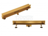 AQUALINE Odpływ liniowy ścienny złoty gold 2w1 pod płytkę 120cm S04GL1200
