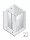 NEW TRENDY Kabina prysznicowa PRIME GUNMETAL BRUSHED 1D kwadratowa P 100x100x200 szkło czyste 6mm Active Shield 2.0 D-0886A/D-0355B