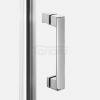 NEW TRENDY Kabina NESTA chrom 1D prostokątna L 80x120x200 czyste 6mm Active Shield 2.0 K-3601
