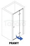 REA - Drzwi prysznicowe ATLAS 100 Chrome PRAWE