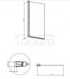 OMNIRES - Parawan nawannowy jednoskrzydłowy KINGSTON CZARNY 70 cm  XHE85BLTR