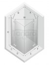 NEW TRENDY Kabina prysznicowa drzwi podwójne uchylne REFLEXA BLACK 110x120x200 EXK-1344/EXK-1341