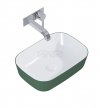 ELITA UMYWALKA NABLATOWA RENI BICOLOR WHITE HG / FOREST GREEN MATT RE040460896150